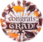  Congrats Grad! arany-ezüst ballagási fólia lufi 45cm