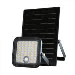 V-TAC 10W LED napelemes (SOLAR), mozgásérzékelős reflektor távirányítóval 120° 4000K-6000K - Fekete házas - 23756 (23756)