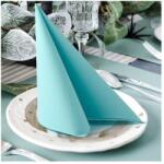Pack Service textilhatású egyszínű szalvéta 40x40 cm 50 lap/csomag - aqua