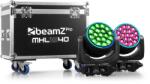 BeamZ Professional MHL1940 Set 2 movinghead-uri cu efect wash/zoom, servieta de transport, 19x40W LED RGBW, DMX, BeamZ (150.105)