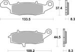 BREMBO set placute frana, frana disc BREMBO PRIME - CarbonCeramic - CC 07KA1807 (07KA1807)