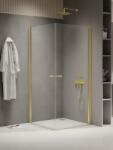 NEW TRENDY New Soleo Light Gold cabină de duș 100x90 cm dreptunghiular auriu luciu/sticlă transparentă K-1883 (K1883)