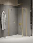 NEW TRENDY New Soleo Light Gold cabină de duș 90x90 cm auriu luciu/sticlă transparentă K-1664 (K1664)