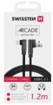 SWISSTEN Textile Adatkábel Arcade Usb/usb-c 1, 2 M Fekete (71528000)