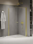 NEW TRENDY New Soleo Light Gold zuhanykabin 110x80 cm négyszögletes arany fényes/átlátszó üveg K-1837-WP