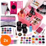 SensoPRO Set 2 x Kit Unghii Gel fara Lampa Uv Promotie 07 + Cadouri 12 Geluri Uv si Cutie Manichiura (TOT-2xTBY-K0182)