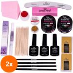 SensoPRO Set 2 x Kit Unghii Gel SensoPRO fara Lampa Uv Promotie 25 + Cadou Set 4 Pensule (TOT-2xTBY-K0185)