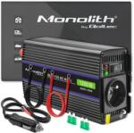 Qoltec Monolith módosított szinuszhullámos inverter 1200 | 12V - 230V | 600/1200W | USB (QC-51925)