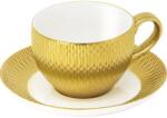 LE COQ PORCELAINE LE COQ Deras Ceșcuță pentru cafea cu farfurioară, lungime: 120 mm, lățime: 85 mm, auriu