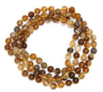  Colier din Agata Sardonix Colorata Maro Rotunda 8x8 mm