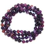  Colier din Agata Colorata Violet Rotunda 8x8 mm