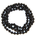 Colier Onix Negru Natural rotund 8x8 mm negru intens pentru eleganta clasica si cadou cu semnificatie 1 buc