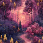 Takoy Szabadidő anyag/Futter Milano 150cm fantasy erdő