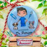 Gravolo Martisor Personalizat pentru medic veterinar insigna (C1434)