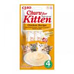 Inaba Foods Churu Recompensa Cremoasa Kitten cu Pui, 4 x 14 g