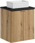 Comad Set dulap Comad Nova Oak NOVA OAK A 82-50-2D, lavoar Comad Gaja UN-GAJA35-SW 78570A(35), NOVA BLACK B 89-50 (SETNOABBLACK50CMDUNGAJA35SW)