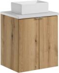 Comad Set dulap Comad Nova Oak NOVA OAK A 82-50-2D, lavoar Comad Gaja UN-GAJA35-SW 78570A(35), NOVA WHITE 89-50 (SETNOABWHITE50CMDUNGAJA35SW)
