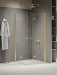 NEW TRENDY New Soleo Light Gold cabină de duș 100x70 cm dreptunghiular auriu luciu/sticlă transparentă K-1946 (K1946)