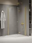 NEW TRENDY New Soleo Light Gold cabină de duș 80x70 cm dreptunghiular auriu luciu/sticlă transparentă K-1925 (K1925)