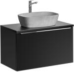 Comad Készlet szekrény Comad Santa Fe Black SANTA FE BLACK 82-80-B-2S, mosdótál Comad Anna UN-ANNA-MH1, SANTA FE BLACK 89-80-B (SETSFBLB80CMUNANNAMH1)