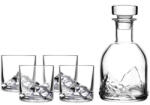  LIITON L20900 whiskys pohár és palack készlet, 1 l, 230, 250, 260, 280 ml, 5 db, vastagított falak, 3D felső formájú alsó, átlátszó (9999L20900)