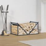 vidaXL Стойка за дърва, 70x43x34, 5 см, студеновалцувана стомана (864175)