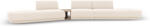 Micadoni Canapea modulara Miley cu tapiterie din tesatura structurala si colt pe partea stanga, bej deschis (MIC_SET4L_140_F1_MILEY1) Canapea