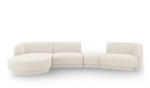 Micadoni Coltar modular Miley cu tapiterie boucle si colt pe partea stanga, bej (MIC_SET5L_67_F1_MILEY1)