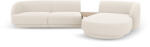 Micadoni Coltar modular Miley cu tapiterie boucle si colt pe partea dreapta, bej (MIC_SET1R_67_F1_MILEY1)