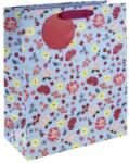 Eurowrap ajándéktasak (26, 5x33x14 cm) világoskék, apró virágos (5) (35422-2C)