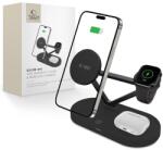  Vezeték Nélküli Töltő Tech-protect Qi15w-a41 3in1 Magnetic Magsafe Wireless Charger Black