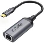 Tech-Protect UltraBoost адаптер Type-C към Ethernet RJ45 1000Mbps черен (5906302321834)