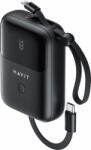 Havit PB5215 Powerbank integrált kábellel Lightning / Type-C / 10000mAh 22, 5W - Fekete (PB5215)