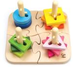 Hape Jucarie din lemn - Puzzle creativ cu forme (E0411A) - ookee
