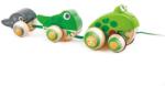 Hape Jucarie din lemn - Familia de broscute de tras (E0365A) - ookee