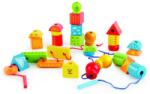 Hape Jucarie din lemn - Sirag curcubeu cu cuburi (32 piese) (E1019A) - ookee