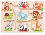Woodyland Jucarie din lemn - Labirint cu portrete de animale in miscare (90313)