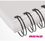 RENZ 2: 1'' fém spirál renz, 23 gyűrűs fekete 9.5 mm (3/8'') 100db (EFEMSE2-9)