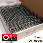 OPUS 11 mm (7/16'') fém spirál, fekete 100db (3: 1''- 34 gyűrű) (FEMSE11)