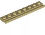 LEGO® 4510c2 - LEGO világos krémszínű (tan) lap 1 x 8 méretű, hosszanti sínnel (4510c2)