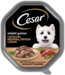 Cesar tálca 150 g nedves teljes értékű eledel felnőtt kutyáknak mártással, zsenge pulykahússal, marhahússal és gyógynövényekkel