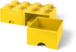  LEGO® Sárga fiókos tároló doboz, 8 bütyökkel (40061732)