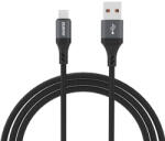 Dudao USB-A - MicroUSB Fonott Kábel - 3A 1.2m - Fekete (L3SM)