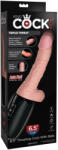  7.5" Thrusting Cock with Balls Brown