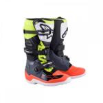  Alpinestars Tech 7S cross csizma, Gyerek, szürke-fehér-fluosárga-fekete-narancs 3/35.5 MÉRET (3411-0578)