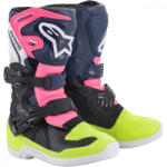  Alpinestars Tech 3S cross csizma, Youth, sötétkék-fluo sárga-pink, 34 (3411-0589)