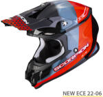 Scorpion VX-16 Air Gem cross bukósisak, Black-Red (46-201-24-06)