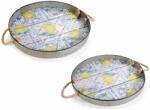 Decorer Set 2 tavi lemn metal decor Lamai 43.5x5 cm, 40x4 cm (A51.51.10) Tava