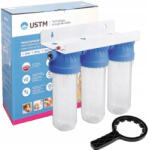 USTM Háromlépcsős szűrőház 10" hidegvízre 3/4" csatlakozás USTM FS3WFW34 (FS3WFW34)