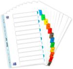 Oxford Index carton numeric Oxford, A4, 1-12, alb, 12 file/set 100204616